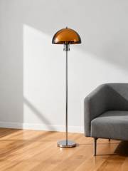 Modern Amber Acrylic Floor Lamp with 3 Color Temperatures