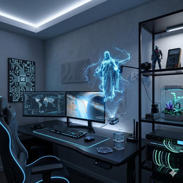 3D Hologram Fan Projector, 224 LED Naked-Eye HD 3D Holographic Display