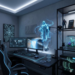 3D Hologram Fan Projector, 224 LED Naked-Eye HD 3D Holographic Display
