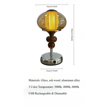 Medieval Retro Style Rechargeable Table Lamp
