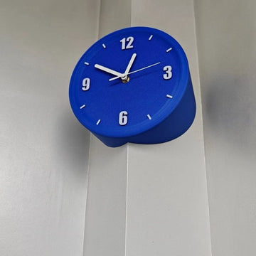 No-Drill Corner Wall Clock, Bauhaus Style Silent Hanging Clock for Room Corners