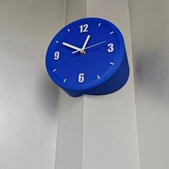 No-Drill Corner Wall Clock, Bauhaus Style Silent Hanging Clock for Room Corners