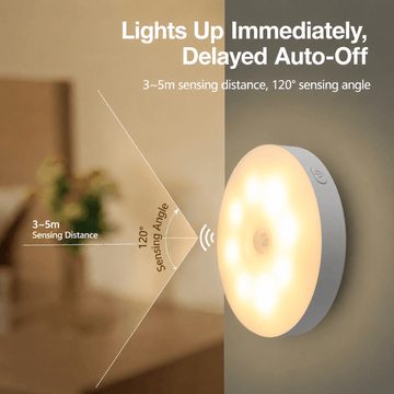 4/6pcs Magnetic Motion Sensor Night Lights, Dual Mode (Auto/Always-On) Under Cabinet Lighting