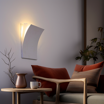 Paper Curve LED Wall Light, Modern Minimalist Wall Sconce with Curved Design