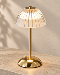 Cordless Gold Table Lamp – USB Rechargeable, Stepless Dimming