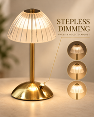 Cordless Gold Table Lamp – USB Rechargeable, Stepless Dimming