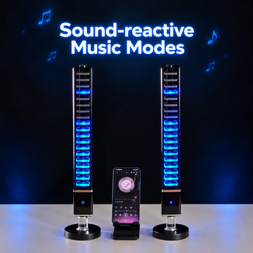 360° RGB Music Rhythm Light Bar – App-Controlled Sound Activated LED Ambient Lamp