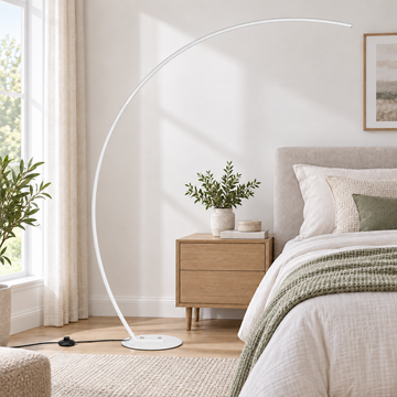 67" Arc LED Floor Lamp, 3000K-6000K Color Temperature - white