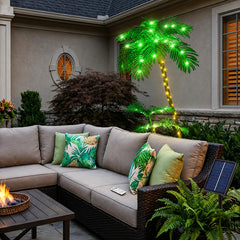 7FT Artificial Lighted  Palm Trees for Outdoors & Patio Decor