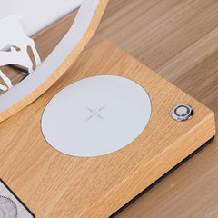 3-in-1 LED Bedside Desk Lamp with 15W Fast Wireless Charger & Speaker, Stepless Dimmable