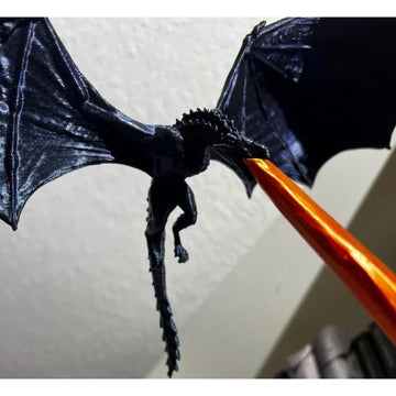 Dragon Book Nook Light – 3D Printed Fire-Breathing Flying Dragon Bookshelf Decor