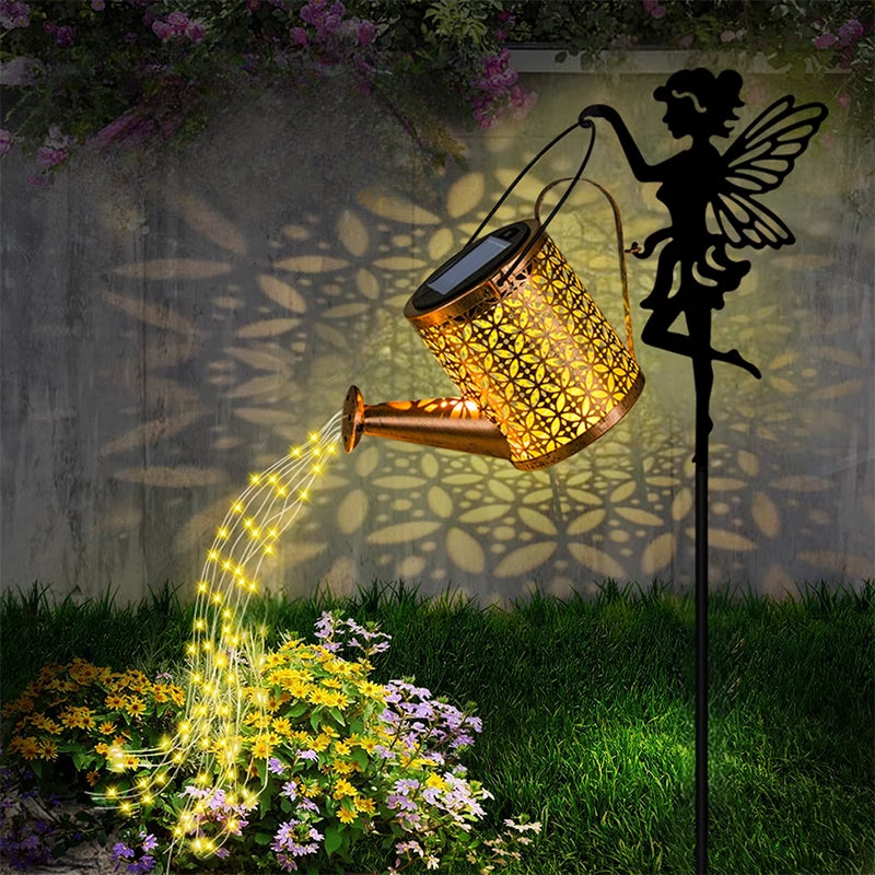 Outdoor Solar Hanging Lanterns Watering Can