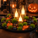Smart Induction Candle Lamp with Glass Shade, Hand-Wave Dimmable LED Ambient Light