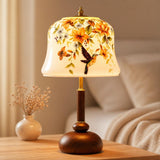 Floral Hummingbird Table Lamp, Vintage Bedside Lamp, 3 Light Modes