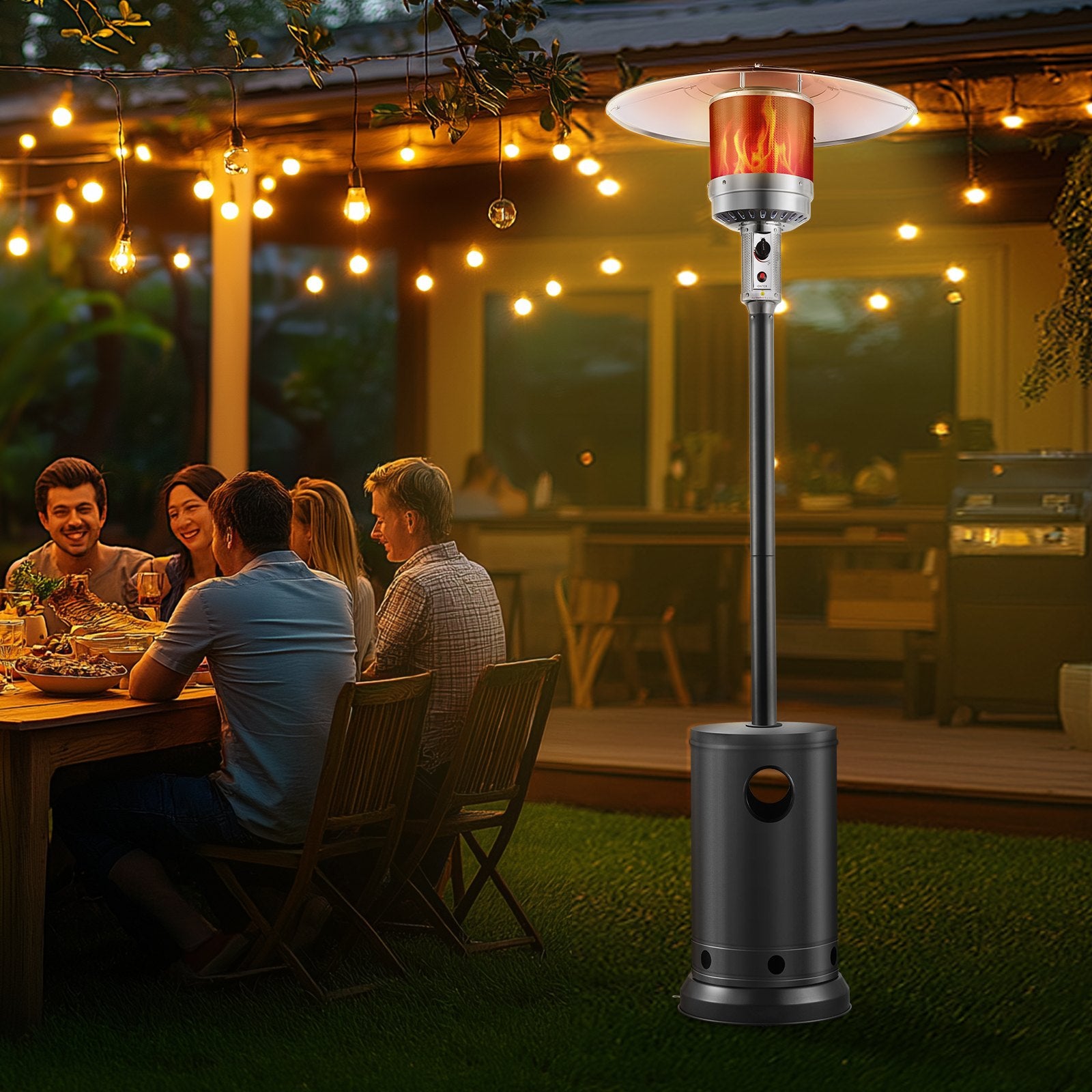 Propane Patio Heater 50000BTU Tall Hammered 