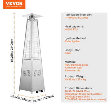 Propane Patio Heater 48000BTU Pyramid