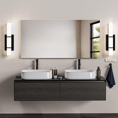 Set of 2 Modern 17.6 Inch Wall Sconces, 3 Color Temperatures for Indoor & Outdoors