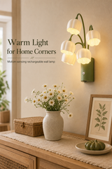 Smart Sensor Tulip Wall Light, Rechargeable, Megnetic Install