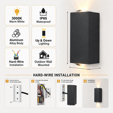 LED Waterproof Outdoor Beam Wall Light