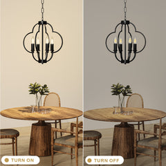 Farmhouse Candle Chandelier Light Fixture