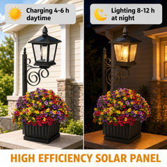 Outdoor Solar Lamp Post Light With Planter