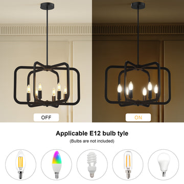 Farmhouse Electronic Candle Chandelier Light Fixture