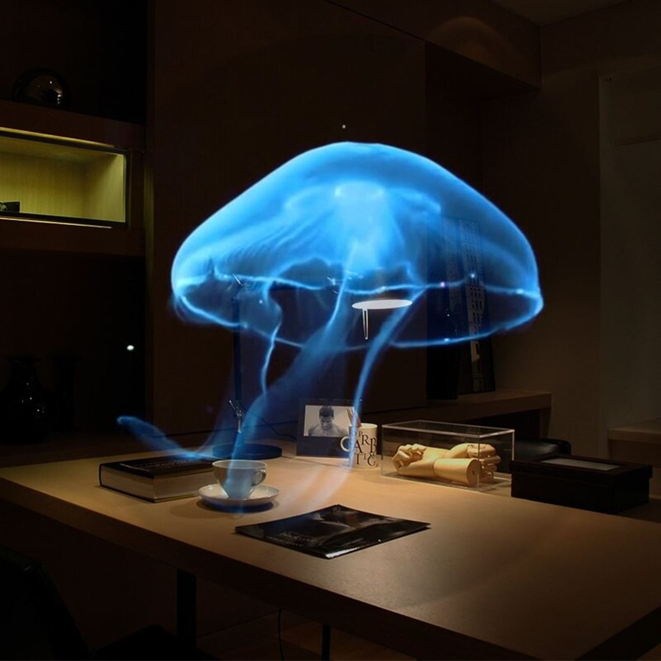 3D Hologram LED Fan With Frame, Naked Eye 3D Projector